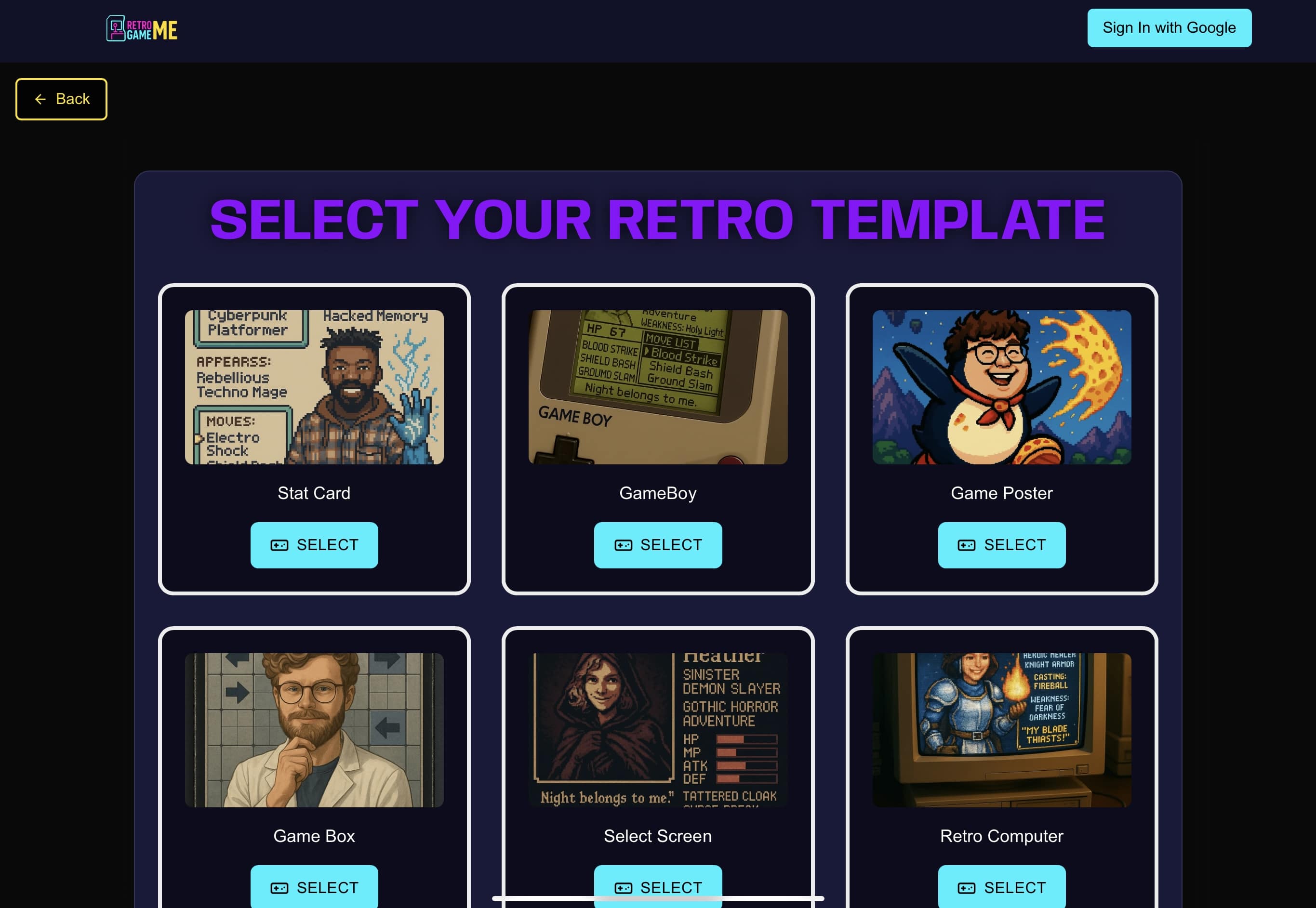 RetroGame Me features
