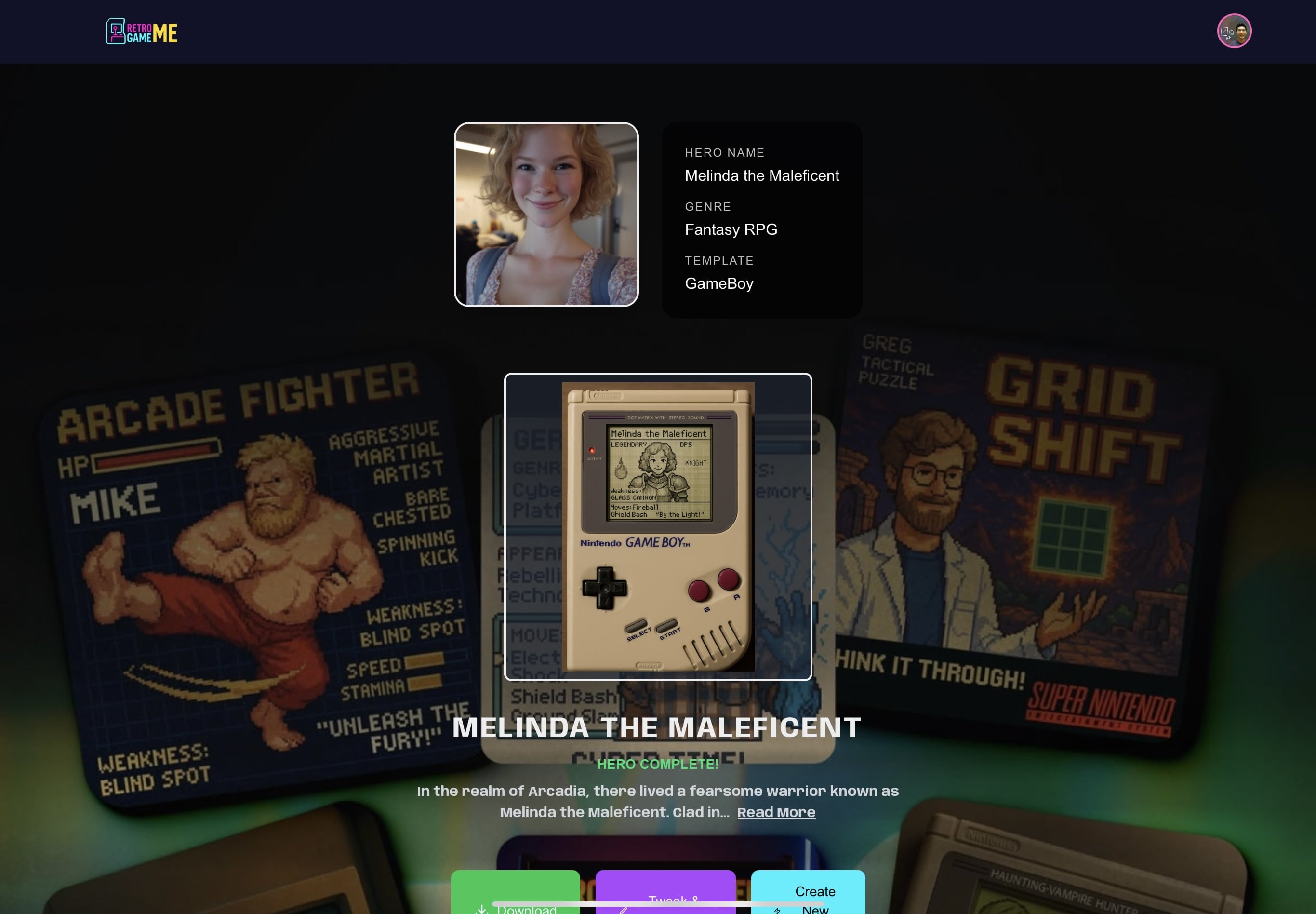 RetroGame Me features