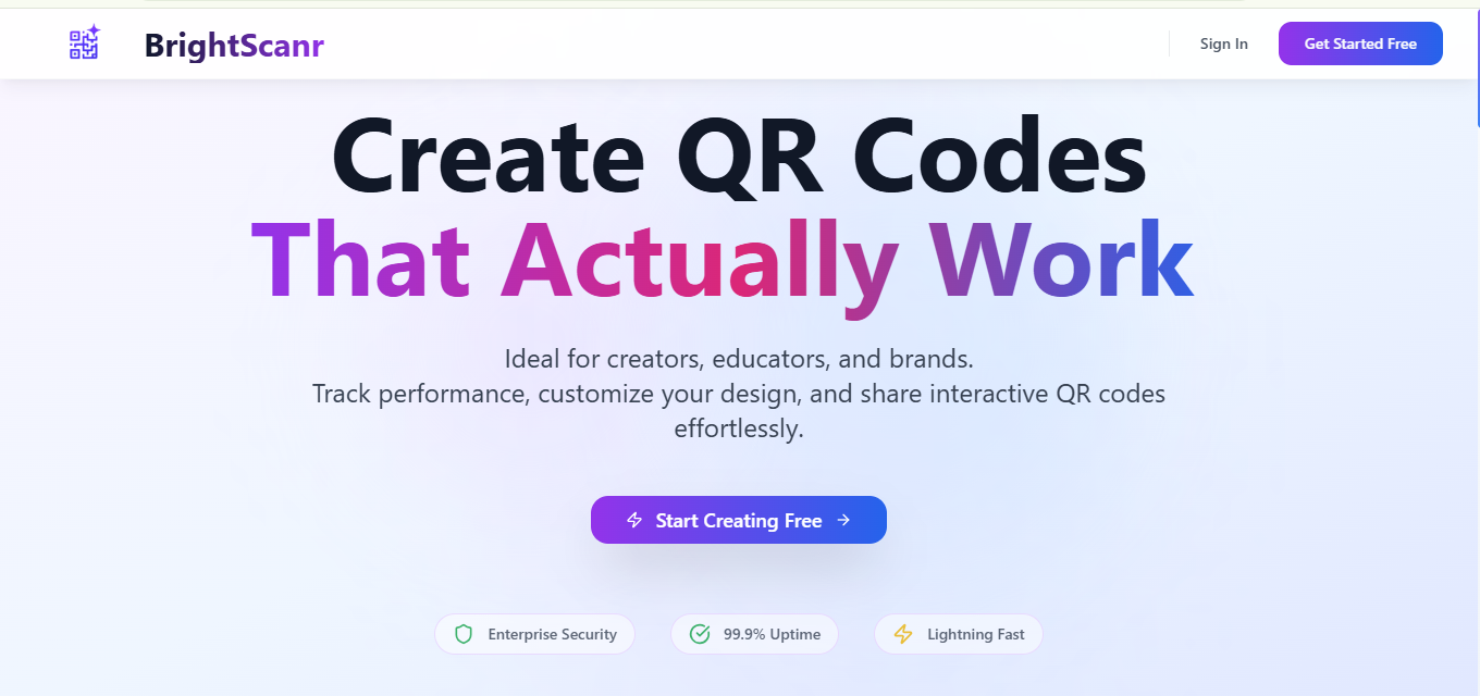 BrightScanr features