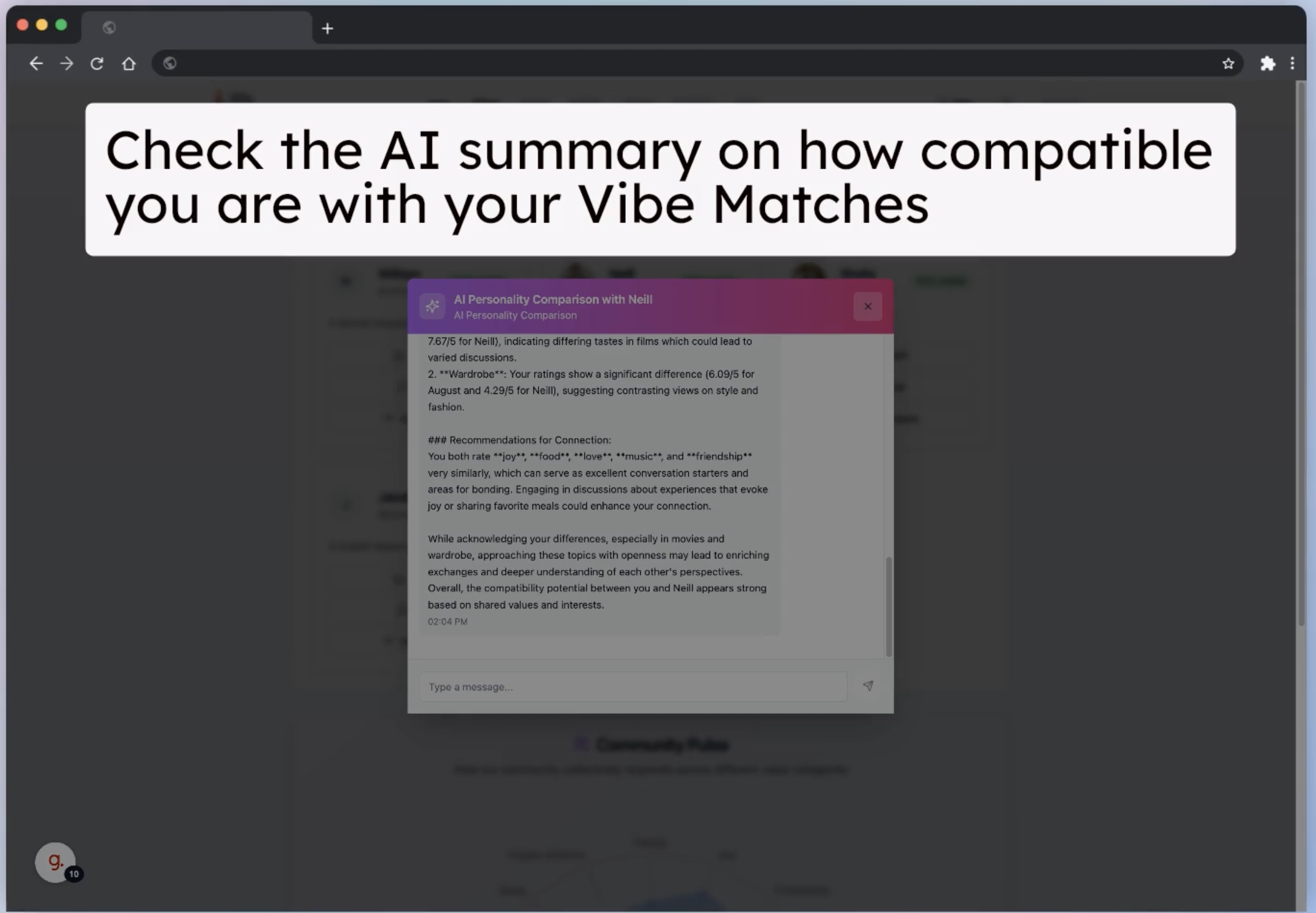 vibe-align features