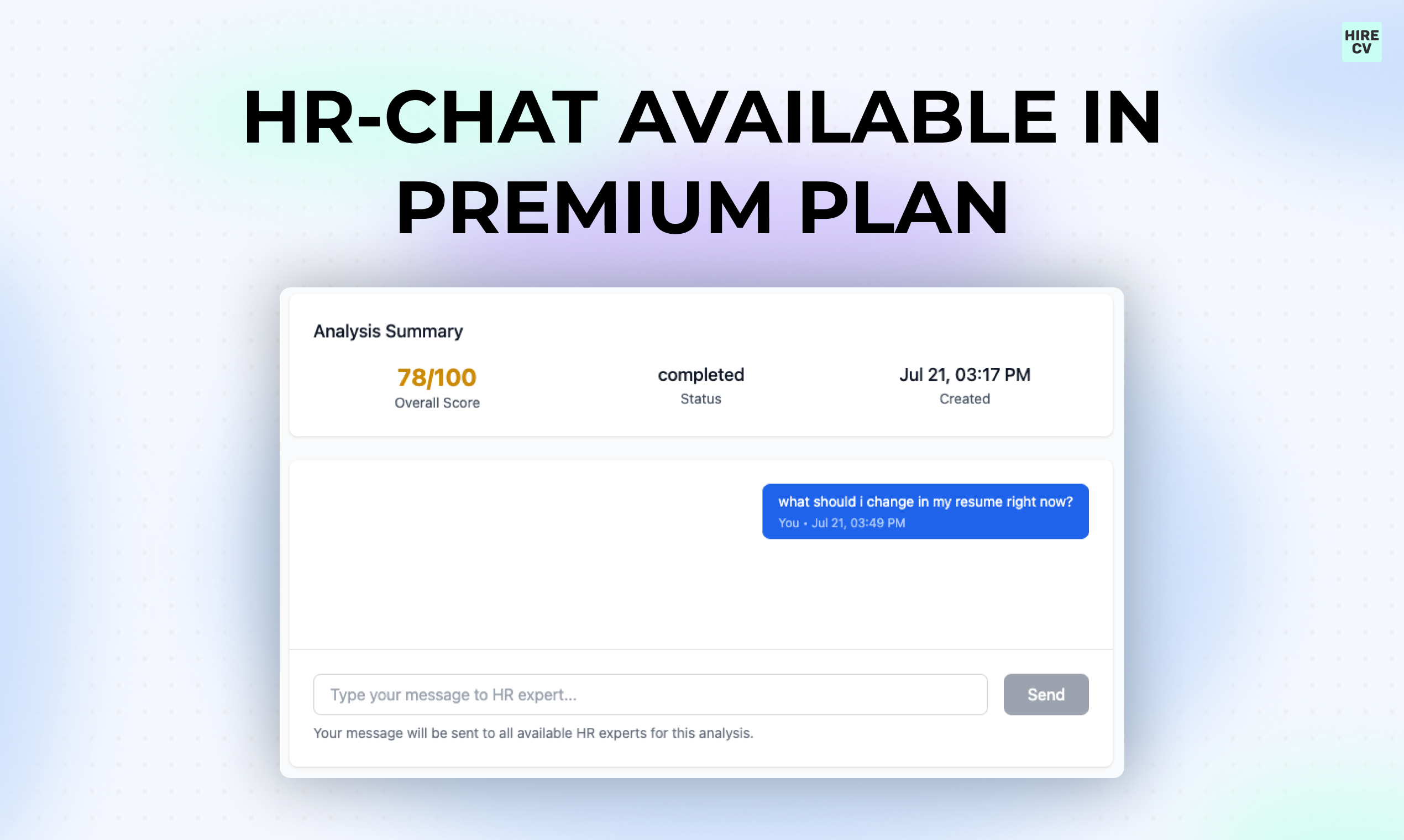 HireCV features