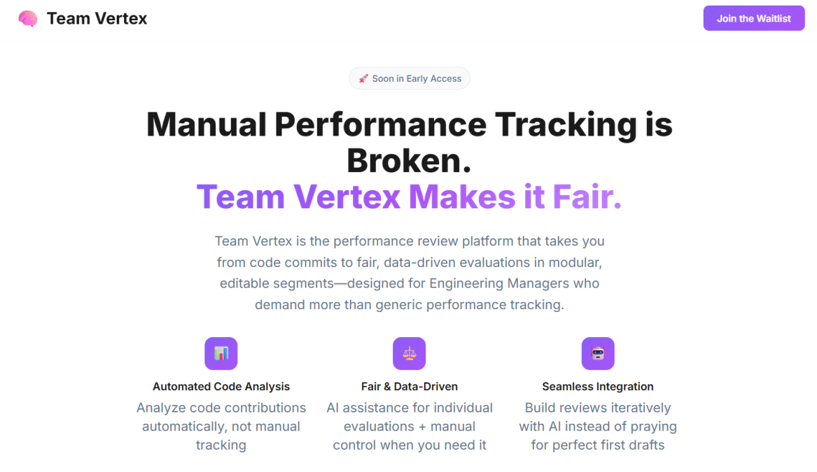 Team Vertex features