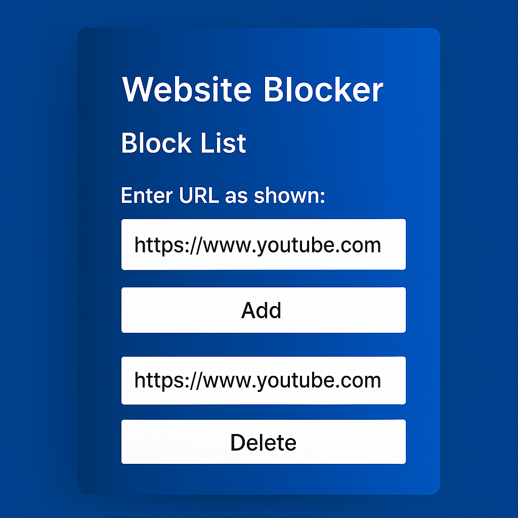 Website-Blocker features