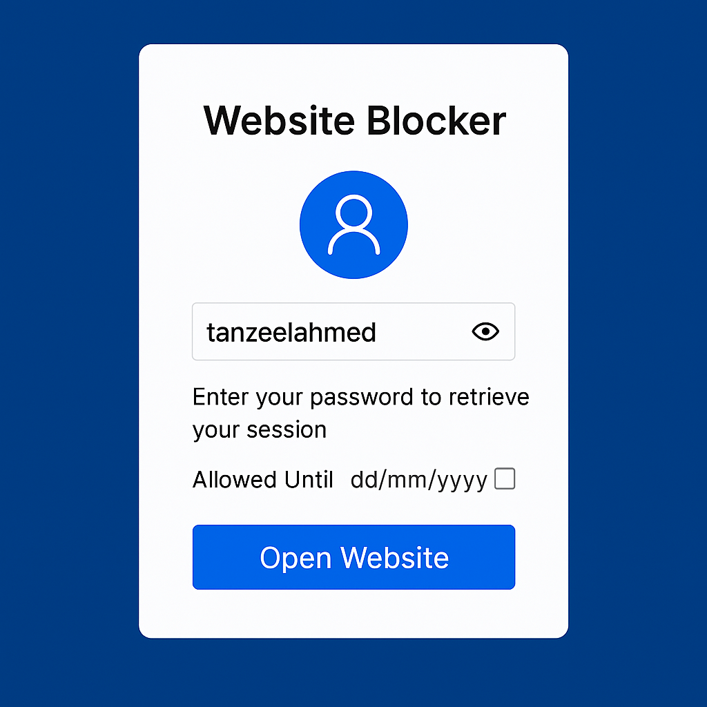 Website-Blocker features