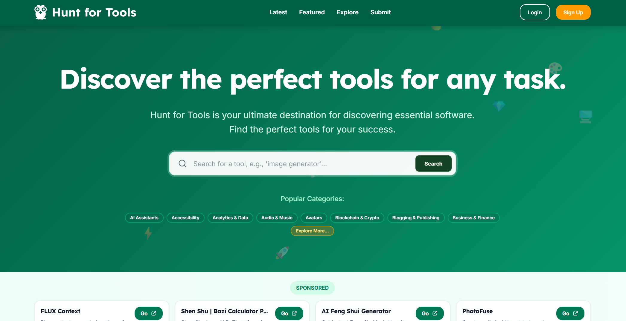 Hunt for Tools features