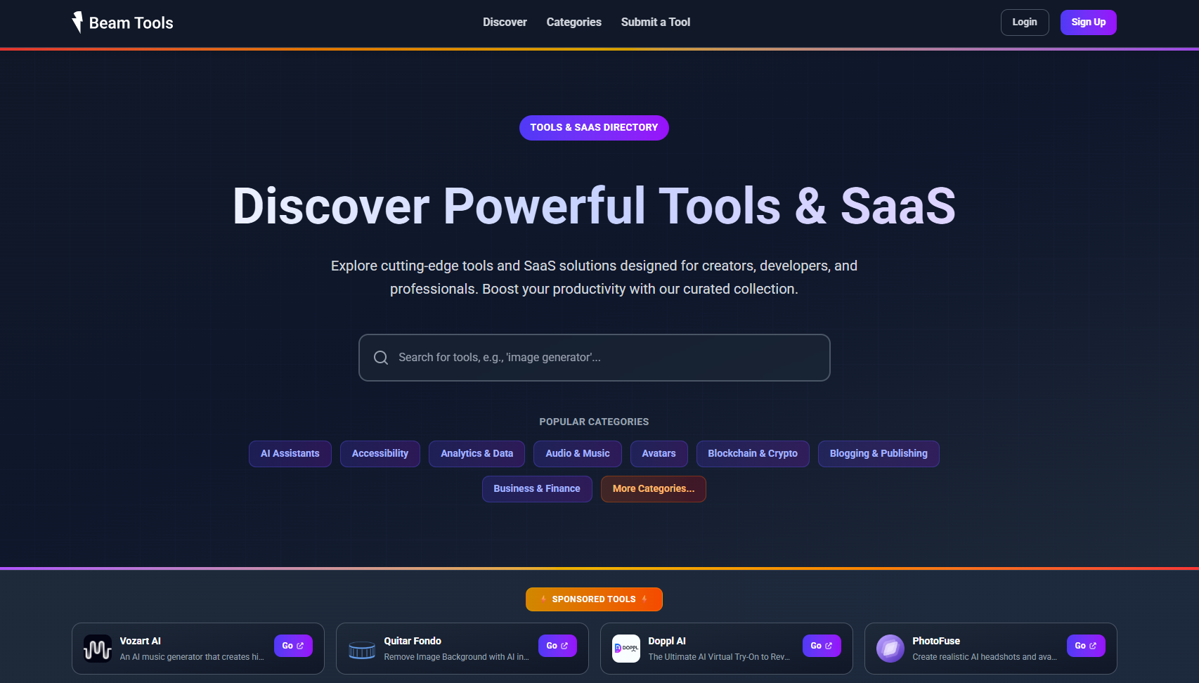 Beam Tools features