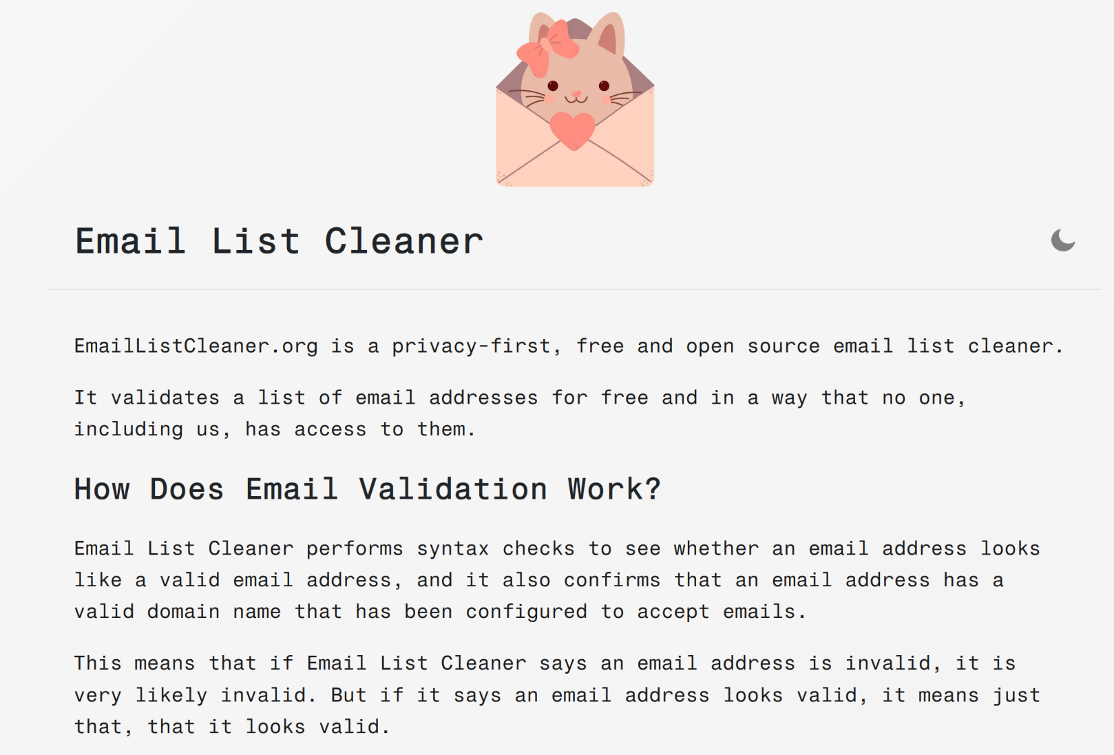 Email List Cleaner features