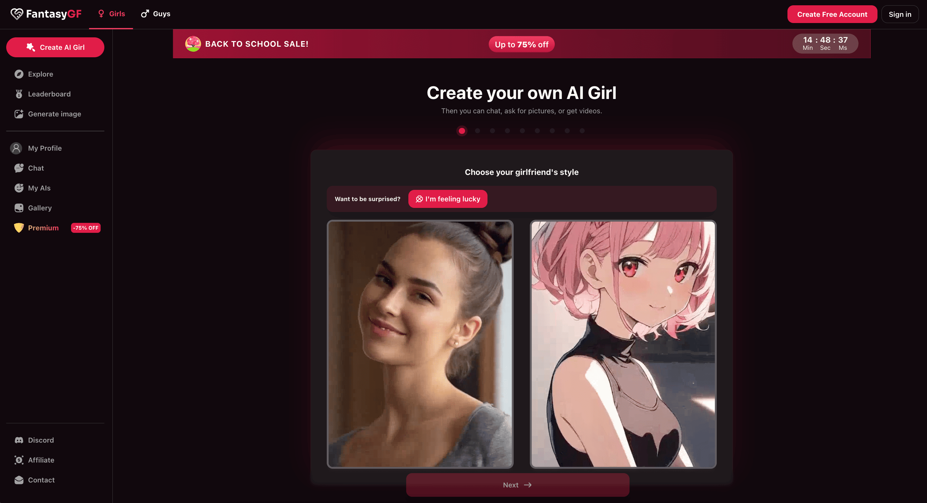 FantasyGF.com features