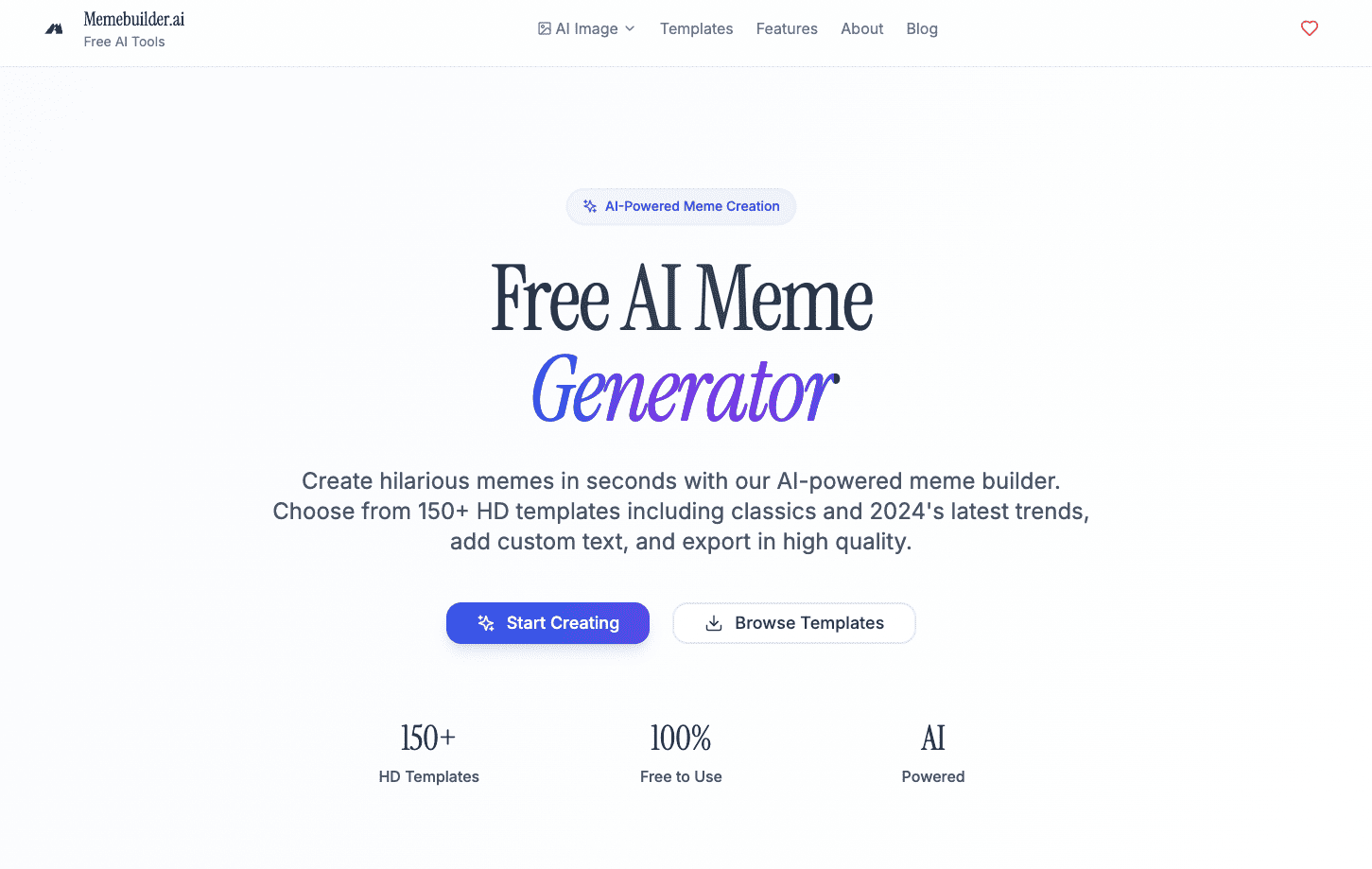 Meme Builder AI features
