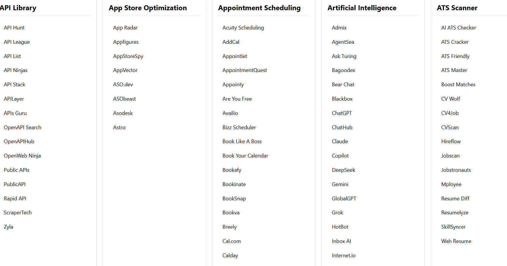 Very Good Alternative features