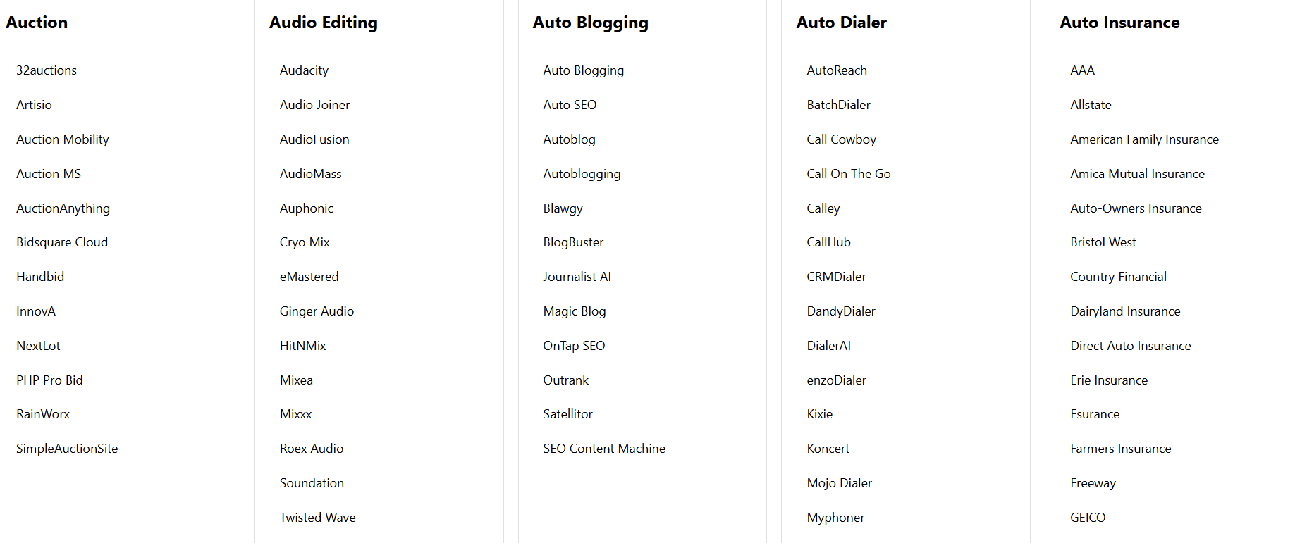 Very Good Alternative features