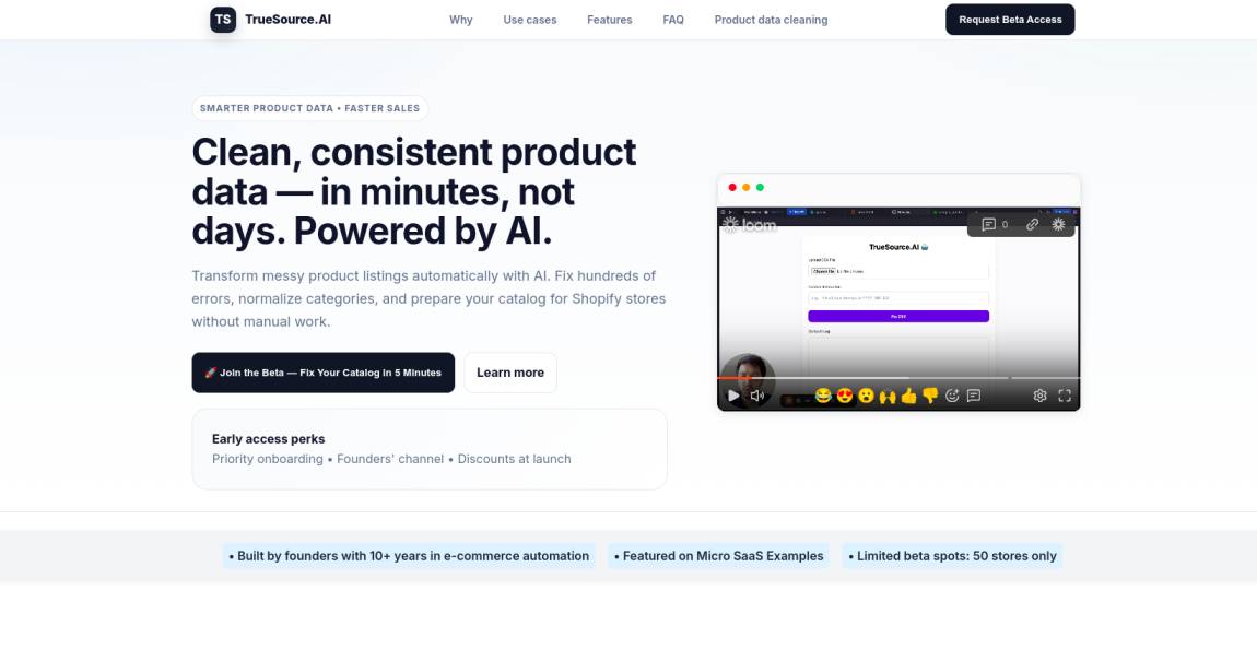 TrueSource.AI features