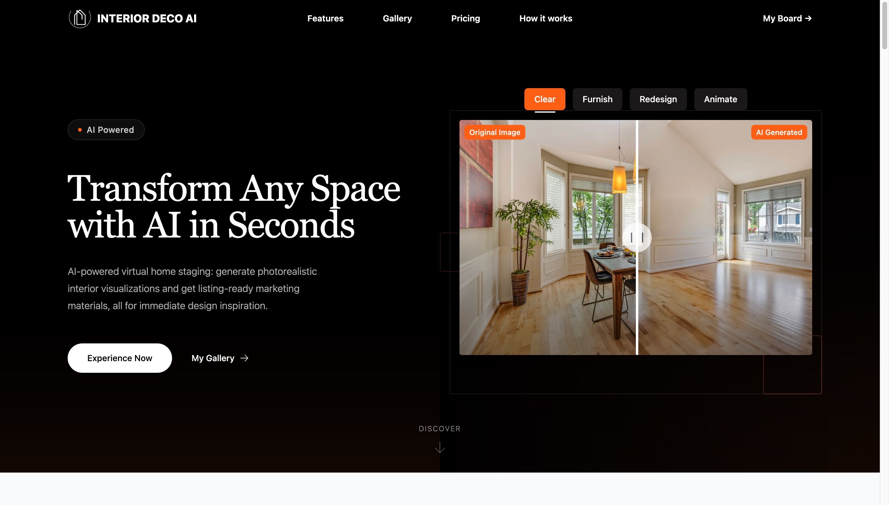 Interior Deco AI features
