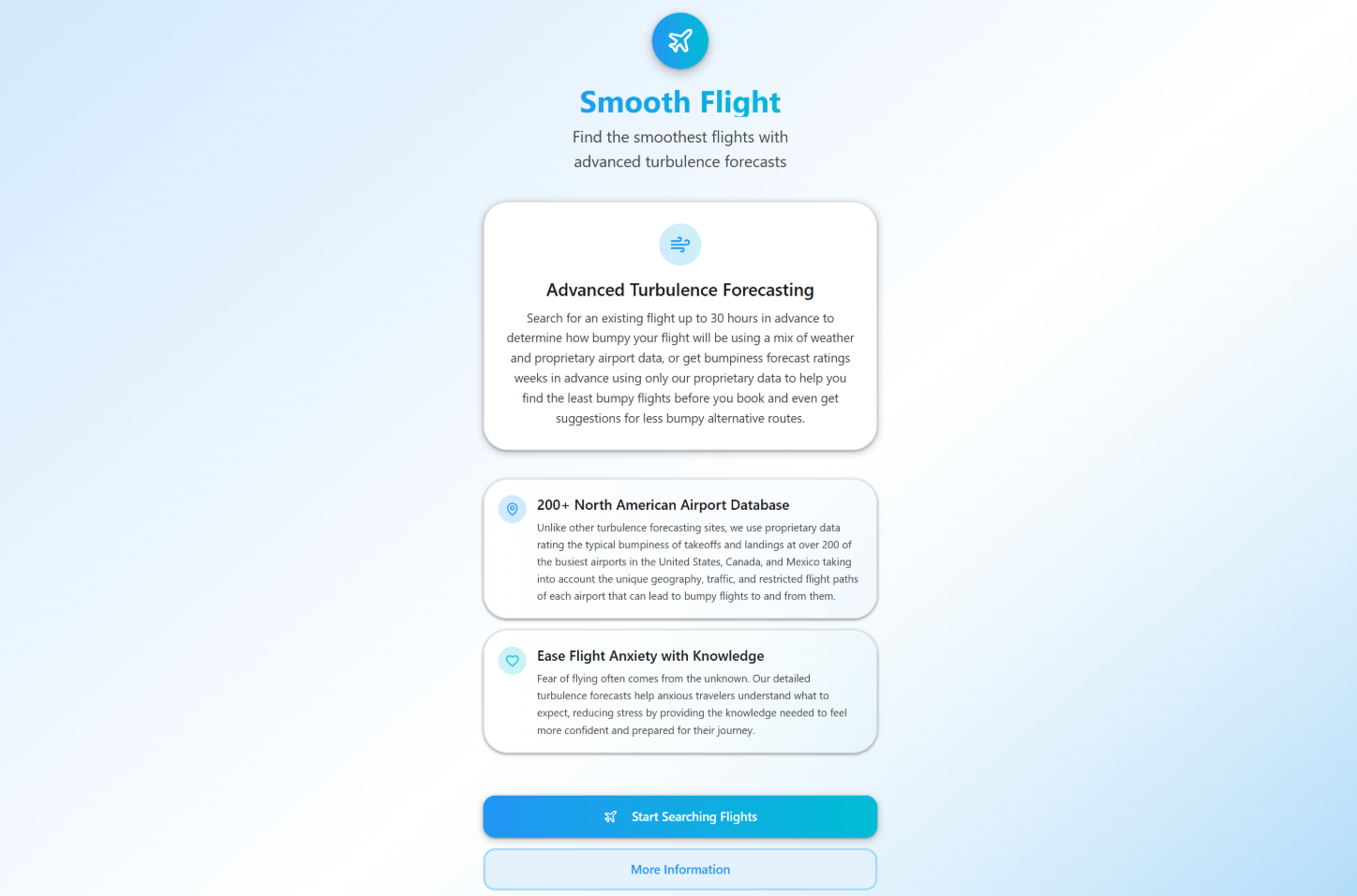 Smooth Flight App features