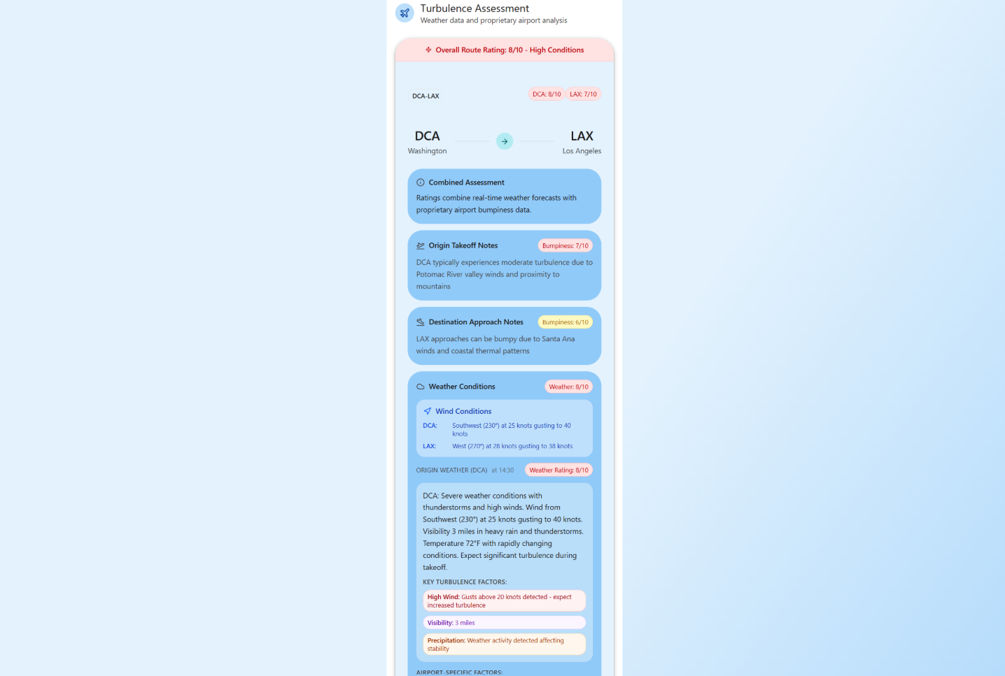 Smooth Flight App features