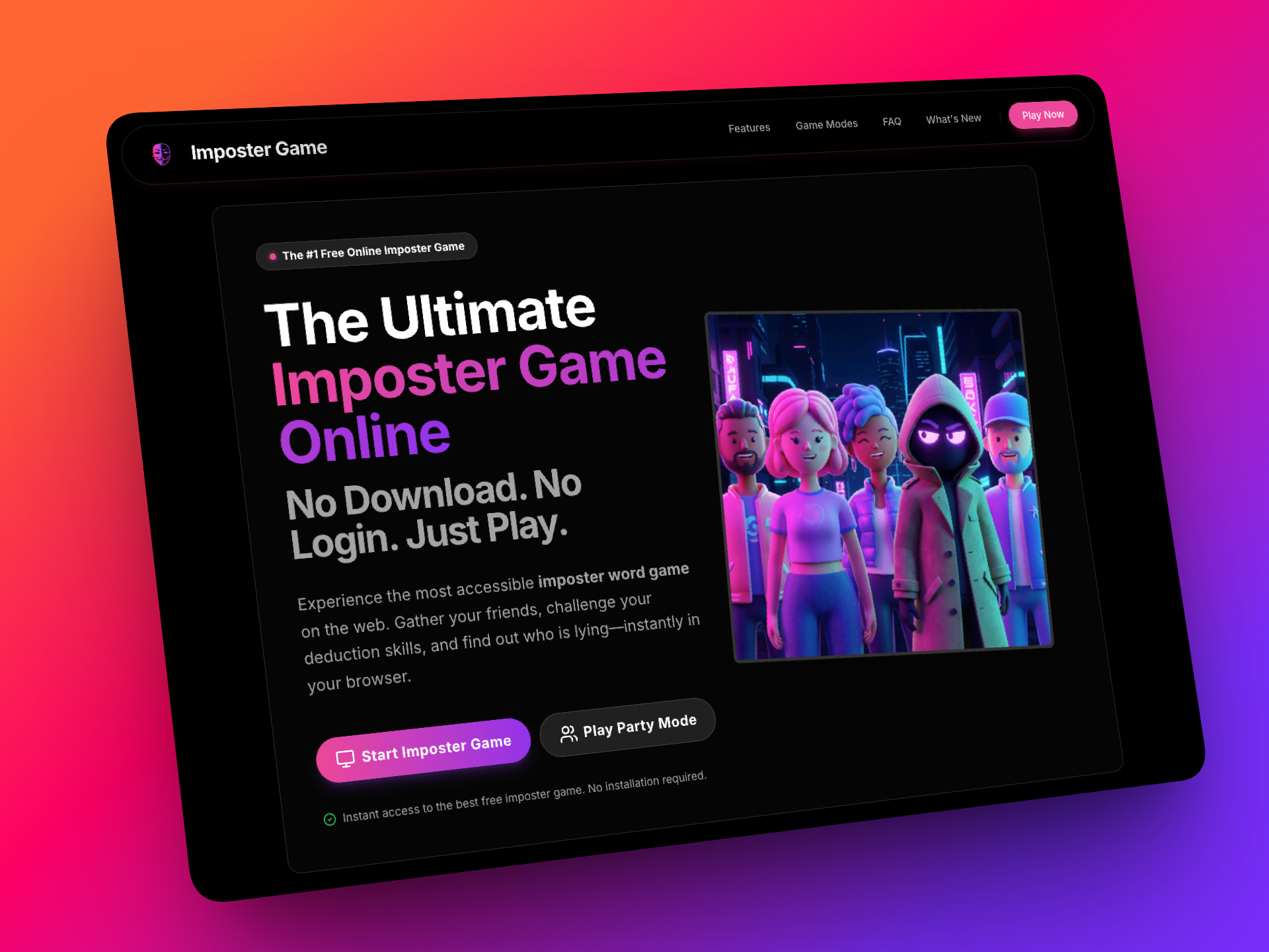 Imposter Word Game Online features