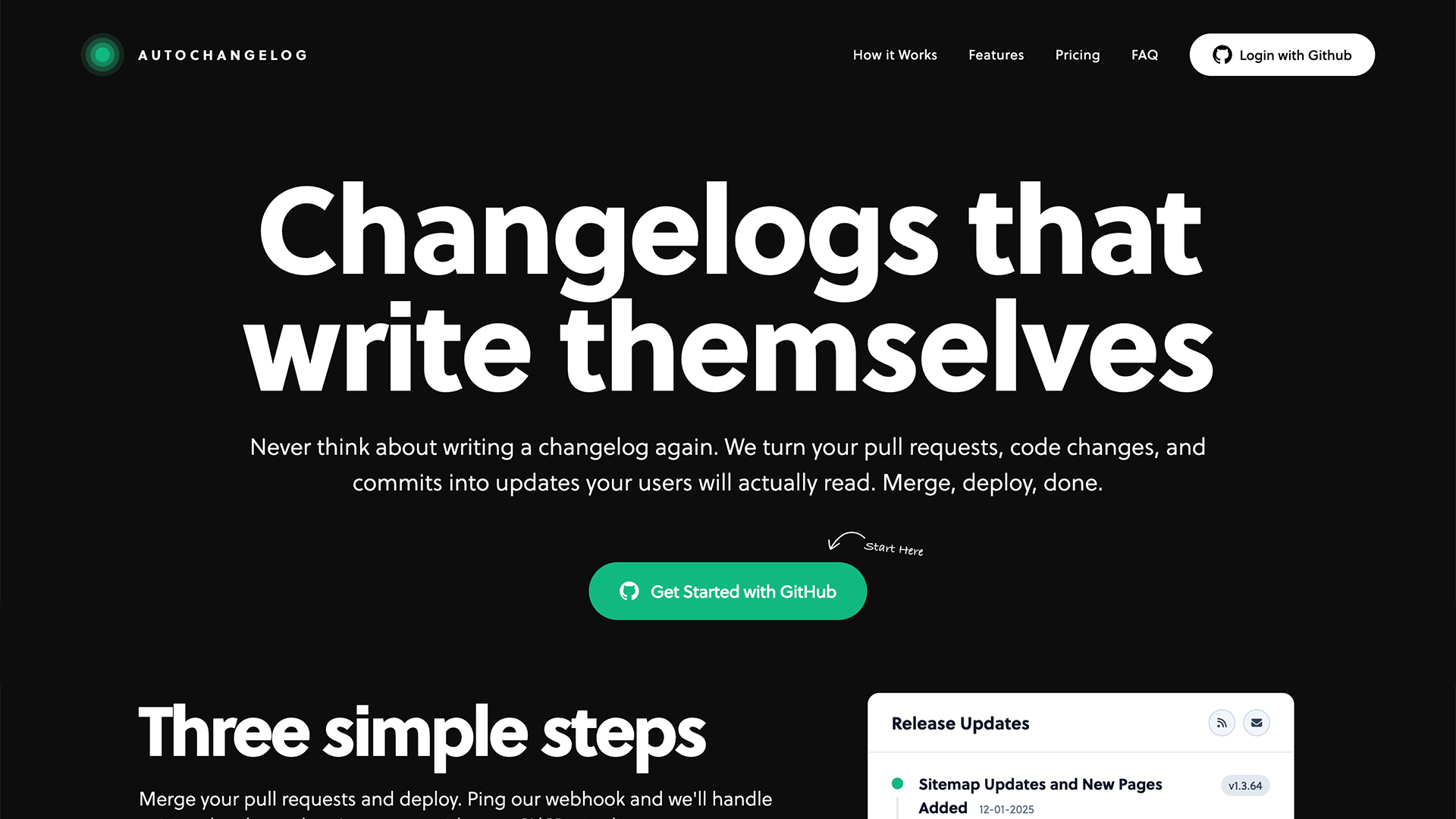AutoChangelog features