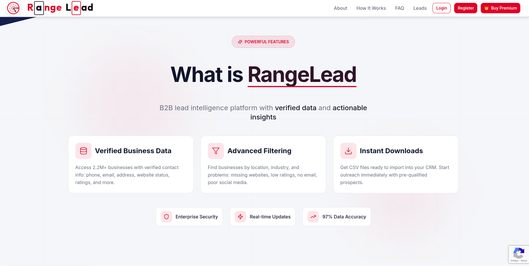 RangeLead features