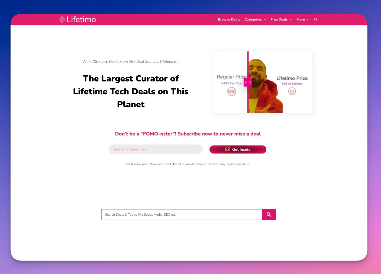 Lifetimo features