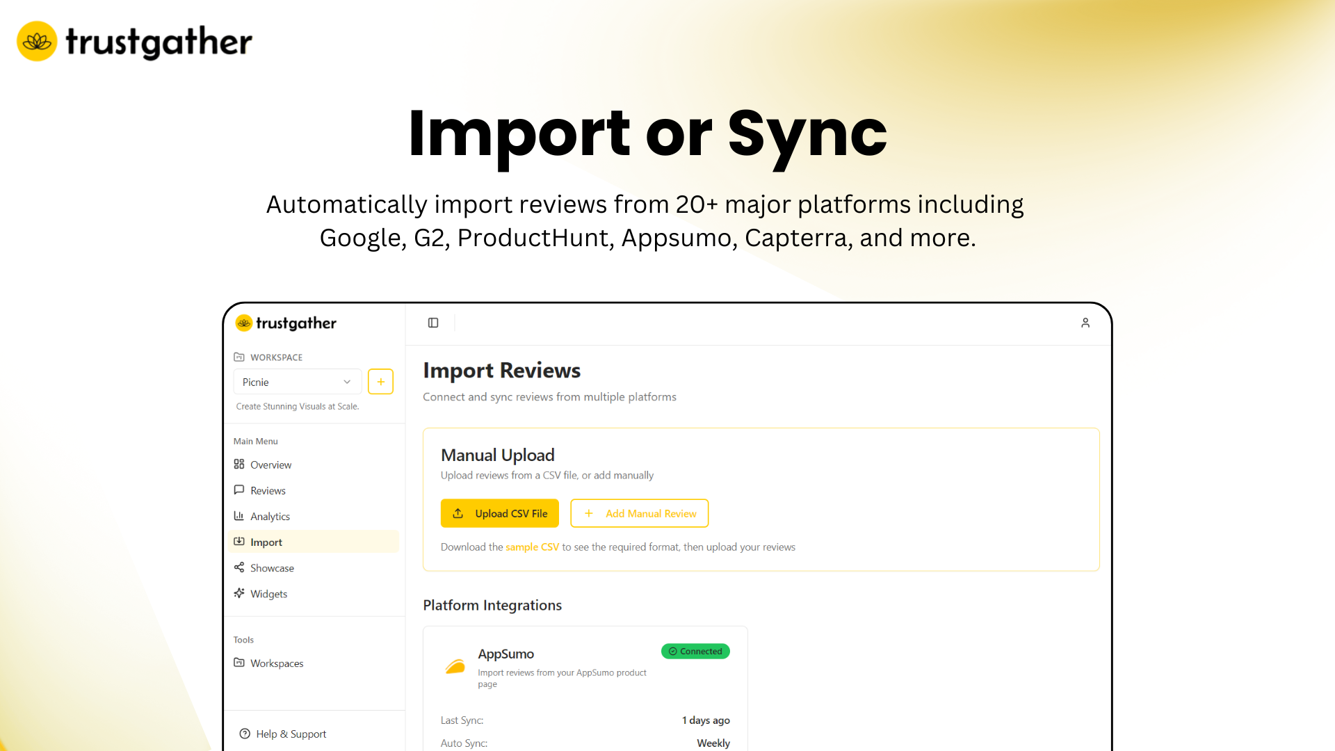 TrustGather features