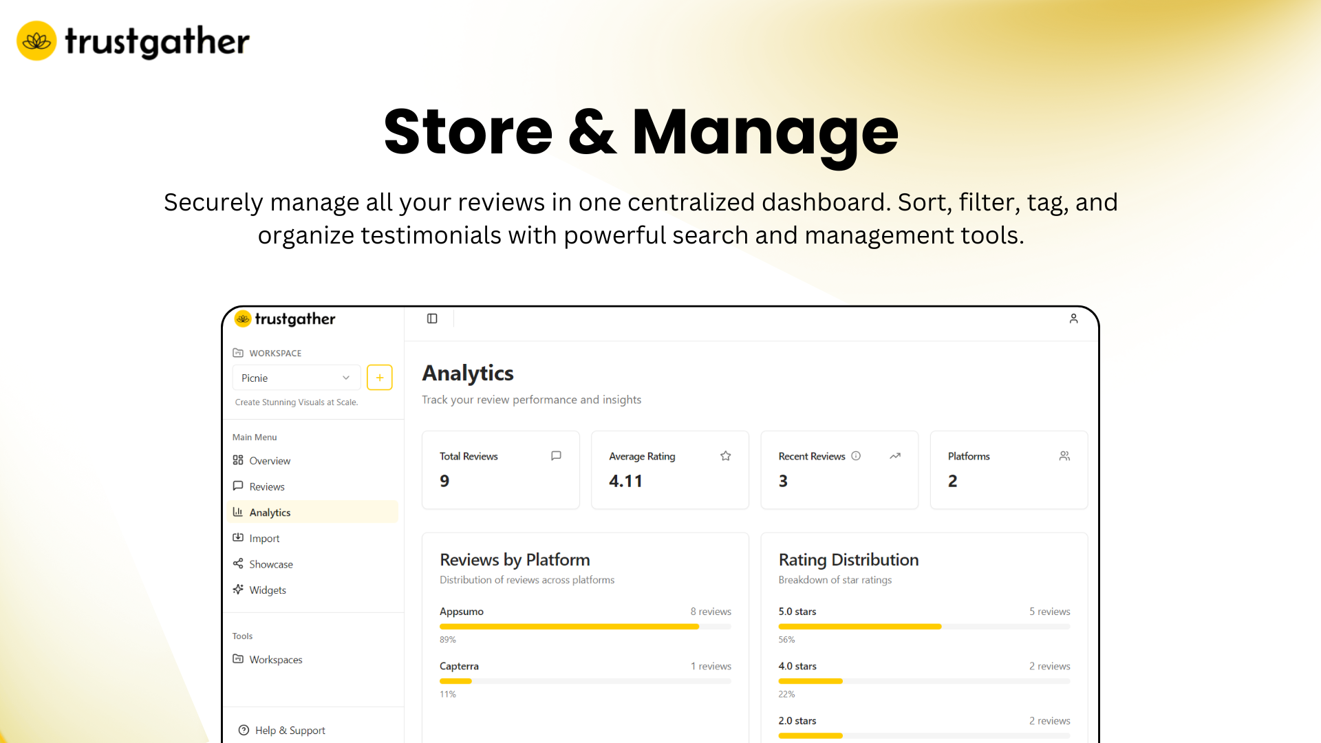 TrustGather features