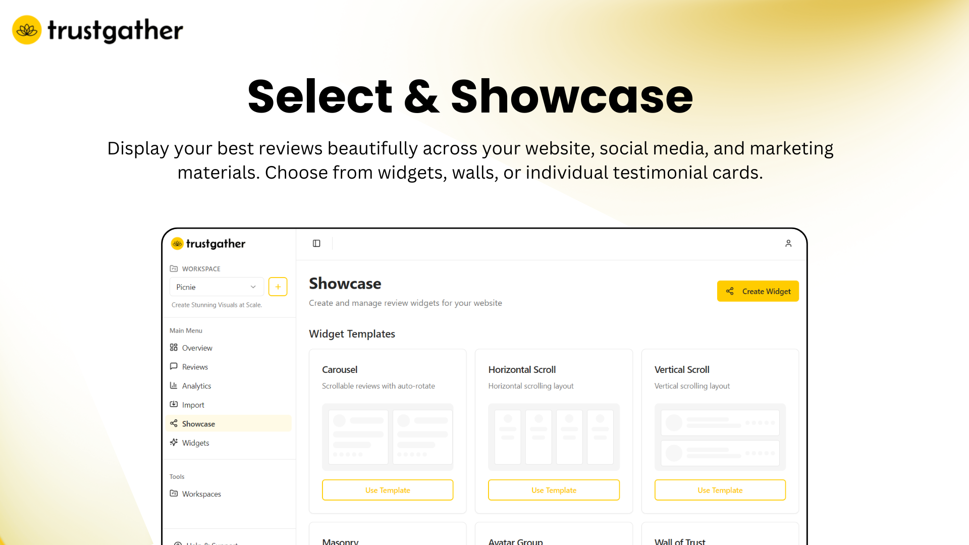 TrustGather features