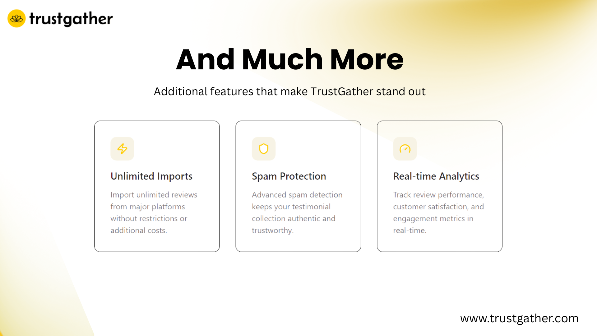 TrustGather features