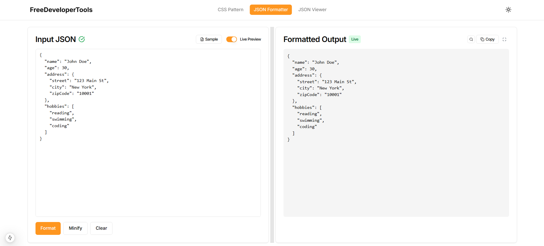 FreeDeveloperTools features