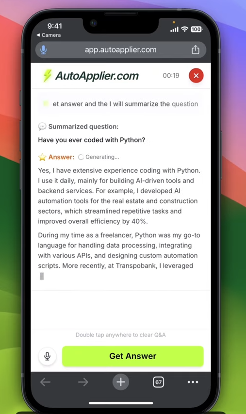 AutoApplier features