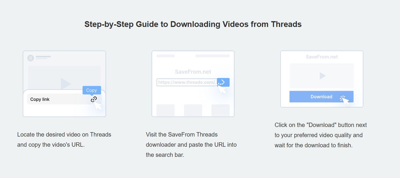 Process of downloading - Threads Video Downloader: How to Download Videos Easily